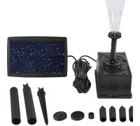 Solar Powered Water Pond Pump, 1.5w 7v Efficient Solar Powered Fountain Pump with 180l/H Maximum Flow Rate for Ponds