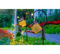 Solar-Powered Watering Can-Design Warm White LED Lights:Two