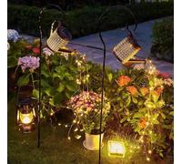 Solar Powered Watering Can Garden Light Small Or Large Leaper Gold One Size