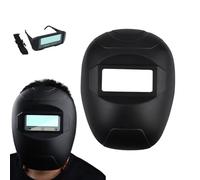 Solar Powered Welding Hood - Adjustable Shade Màsk, True Color Viewing Screen | Two Arc Sensor Protective Helmet Blue Light Filter for TIG MIG ARC Grinding Tasks Wide shade range Cleaŗ Vîěw