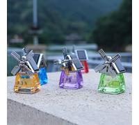 Solar-powered Windmill Aroma Car Air Freshener, Cute Car Air Freshener Solar Energy Rotating, Aautomobile Perfume, Auto Essential Oil Diffuser, Auto Creative Ornaments (All Colors - 5 Pcs)