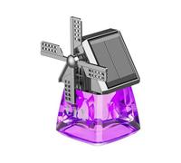 Solar-powered Windmill Aroma Car Air Freshener, Cute Car Air Freshener Solar Energy Rotating, Aautomobile Perfume, Auto Essential Oil Diffuser, Auto Creative Ornaments (Purple（Osmanthus）)