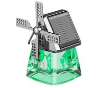 Solar-Powered Windmill Aroma Car Air Freshener, Solar Windmill Aroma Car Air Freshener Perfume, Cute Windmill Design, Auto Interior Decoration (Green, ONE SIZE)