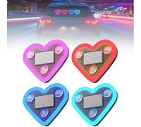 Solar Powered Wireless LED Heart Shape C-Pillar Neon Light, Wireless Heart-Shaped Atmosphere Light for The Car, Valentine's Day Romantic Car Interior Decor Accessory for Auto Wall Window (4Pcs Mix)