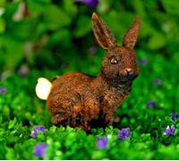 Solar Rabbit With Light Up Tail Ornament