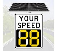 Solar Radar Speed Limit Sign, LED Speed Detector, 300M Detection for Highways & Speed-Limit Roads
