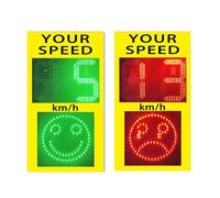 Solar Radar Speed Measurement Logo, Two-color Smiling Speed Measuring Instrument, Visible Distance: >500 Meters, Easy To Install, High Brightness Reflection, Road Safety Warning Sign