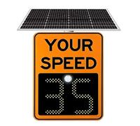 Solar Radar Speed Sign 4-Lane LED Display Adjustable Limit IP65 Weatherproof Traffic Safety Warning for Highway School Zone High Visibility Real-Time Feedback