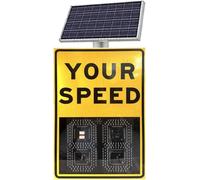Solar Radar Speed Sign with Led Feedback Display