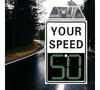 Solar Radar Speed Sign with Led Feedback Display