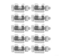 Solar Rail Grounding Clamp 10PCS Copper Earth Bonding Strap for PV Module Mounting on Flat Tin Roofs 13x32mm