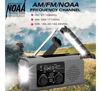 Solar rechargeable radio Radio with LED light Hand rechargeable emergency light Outdoor Adventure waterproof emergency light L0637 Red