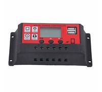 Solar Regulator Controller Solar Controller, Solar Panel Controller LCD Solar Controller Adjustable Solar Panel Battery Intelligent Regulator 12V 24V with LCD Display (20A)