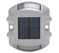 Solar Road Stud Light Aluminum Alloy Solar Powered Waterproof Road Markers 6V 1.8W for Garden Ground (Green Light)