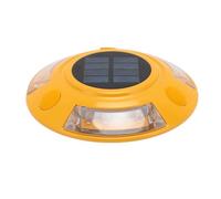 Solar Road Stud Light Waterproof Aluminum Alloy LED Dock Lamp for Ground Deck Pathway 1.8W 6V (Green Light)