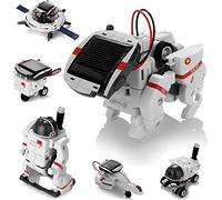 Solar Robot Toys 6 in 1 STEM Learning Kits Educational Space Moon Exploration Fleet Building Experiment Toys DIY Solar Power Science Gift for Kids Aged 8-12