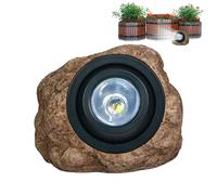 Solar Rock LED Outdoor Garden Lights - Decorative Warm Stone Path Lighting