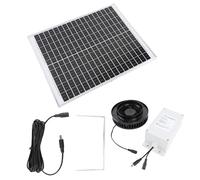 Solar Roof Vent Exhaust Fan, 25W Monocrystalline Panel, IP68 Rain Proof Brushless DC Motor - Energy Efficient, Easy Installation, Ideal for Attics and Warehouses