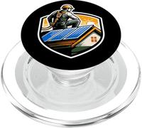 Solar Roofer Installer Badge Emblem PopSockets PopGrip for MagSafe