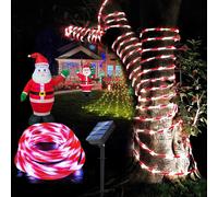 Solar Rope Lights 33ft 100LED Candy-Color Waterproof Twinkle Lights