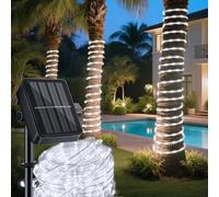 Solar Rope Lights 39FT 100LEDs,IP65 Waterproof Outdoor String Light, Palm Tree Lights for Party Garden Yard Pathway Patio Wedding Christmas Halloween Holiday Decoration (Cool White)