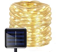 Solar Rope Lights Outdoor,KINGCOO 12M/39ft 100LED LED Rope Lighting Waterproof Copper Wire Rope String Light for Outdoor Indoor Home Garden Patio Parties (Warm White)