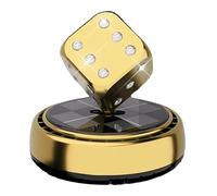 Solar Rotary Dice Air Freshener - ABS Car Diffuser, Dashboard Odor Eliminator Fragrance Device | Interior Console For Truck, Minivan, Sedan, Dec