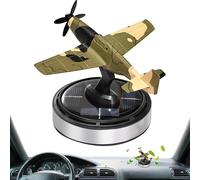 Solar Rotating Car Air Freshener - Creative Aircraft Style Dashboard Decor, Solar Powered Spin Motion Aroma Diffusion System, Fragrance Oil Dispersion Ornament, Compact Ventilation Enhancement