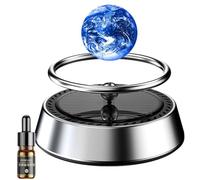 Solar Rotating Car Air Freshener - Uniquee Wind Powered Car Diffuser, Dashboard Perfume Fan | Quiet Rotating Fragrance Dispenser with Reusable Pad for Vehicle Decor and Long Lasting Scent Control