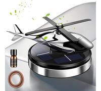 Solar Rotating Car Air Freshener- War 1 Helicopter Car Perfume Ornament, 150g | 10.5x8.5x6cm Aromatherapy Diffuser With Incense Sheet And Oil For Relief From Fatigue