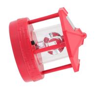 Solar Rotating Lighthouse Light, Waterproof Red Resin Garden Outdoor Decor | LED Beacon, Iron Frame, Sealed Construction, Stable Tabletop Base, Automatic Night Illumination, No Wiring Installation