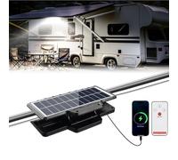 Solar RV Lights Exterior, 208 LED Motion Sensor RV Porch Light with Remote Control, Waterproof Clip on Camper Outdoor Lights for Motorhome Travel,Travel Trailers, Camper, Food Trucks