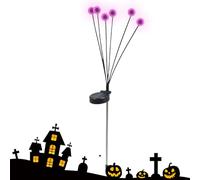 Solar Scary Eyeball Lights, LED Scary Eyeballs Light, Path Lanterns Swaying Firefly Decor Lighting Decorations for Patio Path Flowerbed Yard Parties