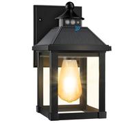 Solar Sconce Lights Outdoor Wall Mount Solar Porch Light Exterior Waterproof with 3 Lighting Modes and Motion Sensor 3000K Dusk to Dawn Wall Lantern for Garage Front Door Home Barn Shed House 1Pack