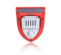 Solar Security Alarm Lights, 129dB Gunshot Sounds & Dog Barking Sound & Light Strobe Light Warning Lamp for Outdoor Farm Barn