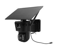 Solar Security Camera, Solar Outdoor Camera 8MP 4K Dual Lens Full Color Night 2 Way Talk Human Detection IP55 Water Resistant