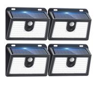 Solar Security Lights Outdoor, 149 LED Motion Sensor Light with 3 Lighting Modes IP65 Waterproof 270° Wide Angle Solar Powered Lights Wall Light for Door, Fence, Yard, Garage, Garden Cool White 4 Pack