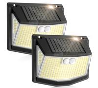 Solar Security Lights Outdoor Garden: 248 LED Motion Sensor Light 3 Modes Outdoor Wall Lights 270° Lighting Garden Lights Solar Powered IP65 Waterproof for Fence Front Door Yard Garage 2 Pack