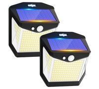 Solar Security Lights Outdoor Garden: 238 LED Solar Powered Outside Light 3 Modes Motion Sensor and 270°Wide Angle IP65 Waterproof Solar Power Wall Lighting For Fence Flood Door Garage Yard 2Pack