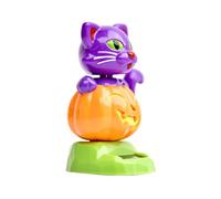 Solar Shaking Figures - Shakinggg Head Danciing Toy | Pumpkinn Black Cat Shakingg | Solarr Powered Dancing Figure Pumpkin Cat Doll - Halloween Desk Ornament Statue For Vehicle RV Truck Offices Automot