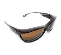Solar Shield Over-Glasses Sunglasses, Dark Brown, Wraparound, Polarised Lenses 578
