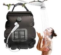Solar Shower Bag,20 L Outdoor Hot Water Shower Bag, Solar Powered Camping Shower with Temperature Hot Water, Portable Solar Heating Bag, Camping Shower Bag with Shower Head, for Camping, Hiking