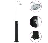 Solar Shower 214cm Swimming Pool Portable Divisible Outdoor Showers vidaXL