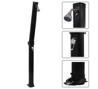Solar Shower Black 214cm UV-Resistant PVC 23L Foldable Outdoor Pool Shower Temp
