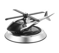 Solar Silver Helicopter Aromatherapy Freshener Diffuser Car Air | Aluminum Zinc Alloy Build, Rotating Solar Power, Modern Sl ecor for Car Interiors