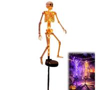 Solar Skeleton Lamp Yard Stake Halloween Decorations Garden Light,28''