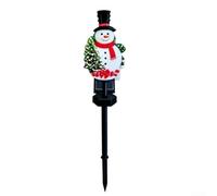 Solar Snowman Garden Light Outdoor Christmas Decoration Waterproof LED Yard Stake Festive Holiday Display 49.5cm Plastic Figure