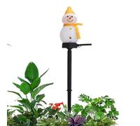 Solar Snowman LED Pathway Lights Outdoor | Waterproof Garden Lighting for Pathways | Ambient Christmas Decorations |, Energy-Saving Solar-Powered Festive Outdoor Illumination