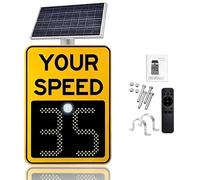 Solar Speed Limit Sign - Wireless Radar Traffic Warning Display for Highways and Speed-Limited Roads (50 x 70 cm)