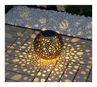 Solar Sphere Light Metal Look 20cm Garden Lamp Table Lamp Ball Lamp Decoration